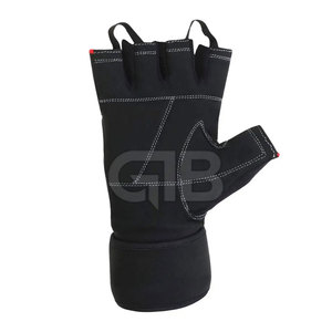 Gants de fitness et de musculation en cuir durable, poignée ventilée, demi-doigt amélioré, dragonne réglable, fabriqué en gros - Product Image 3