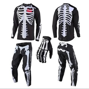 Ensemble de vêtements tactiques de motocross à manches courtes pour hommes, motif étoiles, polyester, séchage rapide, combinaison de course toutes saisons, kit adulte, ajustement flexible - Product Image 5