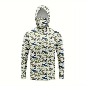 Sweat à capuche de pêche léger avec tissu évacuant l'humidité à manches longues Performance à séchage rapide et ajustement confortable pour les sports de plein air - Product Image 4