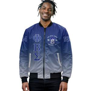 Chaqueta de Satén Phi Beta Sigma 1914 Azul, Estilo Universitario con Letras Sigma, Ropa Universitaria Personalizada - Product Image 2