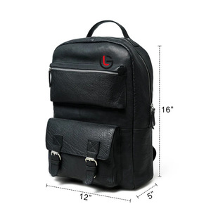 Multi Compartment Genuine <b>Leather</b> Waterproof Breathable 20-35L <b>Backpack</b> <b>Laptop</b> Bag Physiological Curve Back for Adult College - Product Image 6