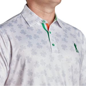 Camiseta de Golf de Manga Corta Sublimada con Logotipo Personalizado OEM, 100% Algodón, Transpirable, de Secado Rápido, Estilo Urbano para Hombre - Product Image 3