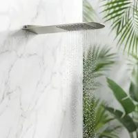 Gessi Tremillimetri Pomme de douche ronde ultra fine de 3 millimètres en acier inoxydable pour salles de bains et spas de luxe