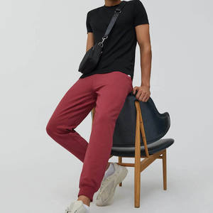 Jogging pour homme avec logo personnalisé, en coton mélangé French Terry, lavé, respirant, pantalon côtelé pour homme avec poches - Product Image 5