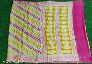 Sari Banarasi, Tejido a Máquina, Patrón Tradicional Zari, Blusa sin Coser, Protección Solar, Secado Rápido, Corte Regular, Todas las Temporadas - Product Image 3