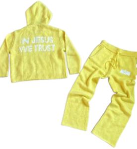 2024 OEM ODM PERSONNALISÉ HOMME MOHAIR PULL ENSEMBLE survêtement survêtement pantalons de survêtement sweats à capuche mentracksuit mode casualwear - Product Image 3