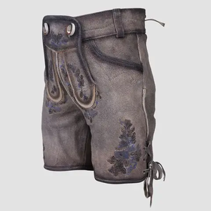 Pantalones Cortos de Cuero Bávaro de Primera Calidad, Bordado 3D, Antiarrugas, Transpirables, Servicio OEM, para Oktoberfest, para Hombre - Product Image 3
