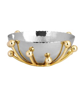 ชามเสิร์ฟอาหารอลูมิเนียมโลหะสีเงินแบบทันสมัยสำหรับโต๊ะอาหารงานแต่งงานและงานเลี้ยงตกแต่งอาหาร - Product Image 2