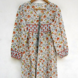 Hippy Boho Maxi robe caftan courte taille libre femmes coton Caftan haut robe robe tenue de soirée tenue décontracté vêtements de plage robes caftan - Product Image 1