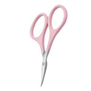 Tijera para cutículas de manicura de alta calidad, hoja curva de punta fina de 3,5 pulgadas, mango recubierto de rosa, tijeras para cutículas de acero alemán - Product Image 4