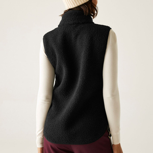 Gilet matelassé pour femme sans manches, vêtement d'extérieur d'hiver, gilet matelassé léger et chaud, col montant tendance - Product Image 4