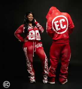 Fabricante de ropa de calle de alta calidad Parche desgastado personalizado Sun Faded Cropped Hoodie 100% Pantalones de chándal de algodón Chándal - Product Image 5