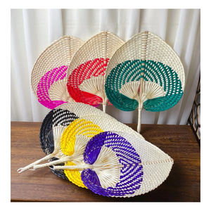 Ventilateur de décoration murale feuille de palmier, ventilateur de palmier naturel tissé à la main pour la boutique de salon, ventilateur de feuille de palmier naturel Handfan de mariage artisanal - Product Image 3