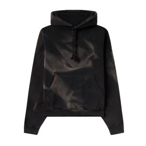 เสื้อฮู้ดดี้ผ้าฝ้ายย้อมสีแบบแอซิดวอช ดีไซน์ใหม่สำหรับผู้ชาย ฤดูใบไม้ร่วง บริการรับผลิตตามแบบ OEM ปี 2026 - Product Image 2