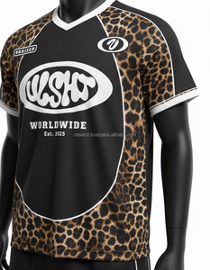 Concevez votre propre maillot de football américain personnalisé par sublimation, manches courtes, grandes tailles, service OEM en gros - Product Image 5