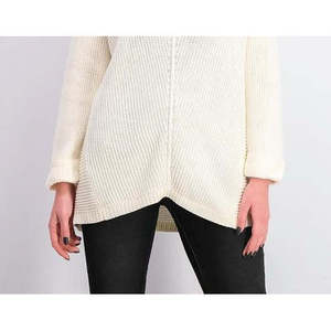 Maglione Casual da Donna Charter Club in Cotone Testurizzato con Scollo a V, Traspirante, Moda Autunno/Inverno, Applicazioni Vaniglia, Taglia Large - Product Image 3