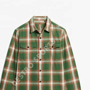 Chemise en flanelle à carreaux pour hommes avec doublure en fausse fourrure Chemise décontractée à manches longues et ample Chemise multicolore - Product Image 4