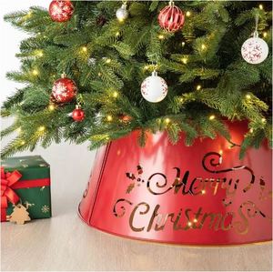 Iron red galvanized words <b>tree</b> collar Christmas decoration <b>tree</b> <b>stand</b> classy inspired decor for home new year Xmas party 2023 - Product Image 4