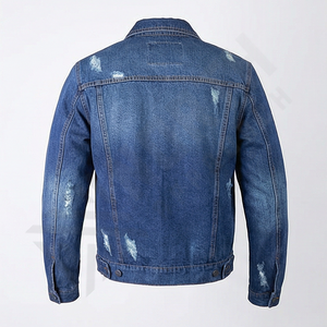 Veste en jean personnalisée avec logo, veste décontractée en coton pour homme, jean de qualité supérieure, vestes en jean pour homme, streetwear tendance - Product Image 2