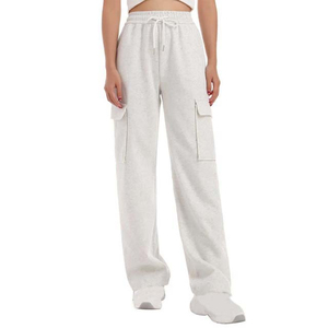 Pantalones Casuales Holgados de Verano para Mujer, Pantalones Sueltos 100% Algodón, Color Sólido, Pantalones Deportivos, Servicio OEM Disponible - Product Image 4