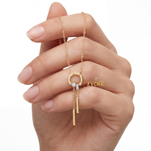 Collar con Colgante de Diamante Cultivado en Laboratorio Infinity, Oro Rosa, Plata de Ley 925, Símbolo de Amor, para Mujer, Regalo de Boda, Joyería - Product Image 1