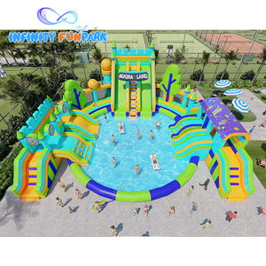 Thương mại ngoài trời Inflatable Công Viên Nước thiết bị giật gân Pad và trượt Hồ bơi cho Land & nước Cuộc Phiêu Lưu - Product Image 5