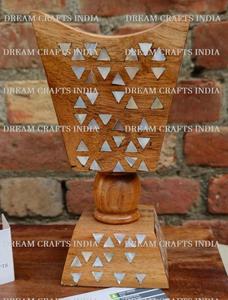 Brûleur d'encens religieux en bois d'acacia avec incrustation de nacre, artisanat indien, parfums arabes - Durable, biologique, 100% naturel, cadeau - Product Image 2