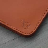 WF Leathercraft No.55 Dompet Kulit Lipat Dua Buatan Tangan (Warna Cokelat Italia)