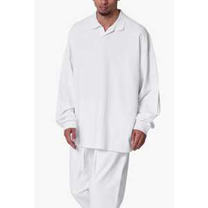 เสื้อโปโลแขนยาวของผู้ชายเสื้อโปโลผ้าฝ้ายทรงเข้ารูปแบบพรีเมี่ยมสำหรับใส่สบาย - Product Image 1