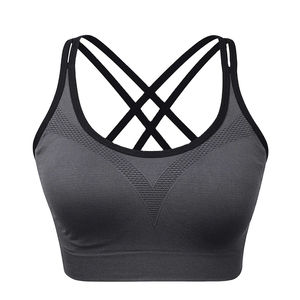 Soutien-gorge de sport pour femmes de qualité supérieure grande taille respirant confortable Yoga entraînement couleur personnalisée Logo et étiquette OEM disponible - Product Image 6