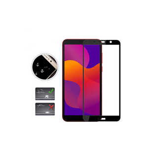 Protector de pantalla negro para Huawei Y5P con cristal templado de borde a borde, función antiestática, antiespía, antigolpes y antiarañazos - Product Image 4