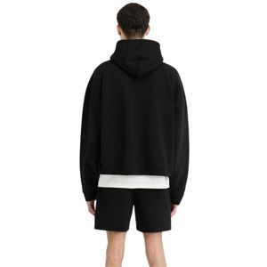 เสื้อฮู้ดแบบสวมหัว Boxy รุ่นเริ่มต้นสีดำเสื้อผ้าฝ้าย500gsm สไตล์สตรีทแวร์แขนกว้างตัดแบรนด์น้อยที่สุด - Product Image 6