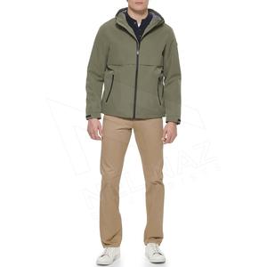 Unisex Sports Wear <b>Canvas</b> Coated Softshell Bomber <b>Jacket</b> Outdoor Cycling Hiking Waterproof Windproof Formal Front Logo - Product Image 6