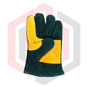 EN388 EN407 4131X Certifié CE Premium Couleur personnalisée 16 POUCES Gants de sécurité en cuir de vachette Doublure en coton - Product Image 5