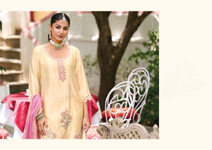 Muselina pura bordada pesada Zari Butti con Chinon Dupatta estilo pakistaní tradicional Salwar Kameez para adultos ropa de fiesta - Product Image 6