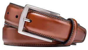 Custom Hot Selling Men's Classic Vintage <b>Needle</b> Buckle Luxury Cattle <b>Leather</b> Belt - Product Image 4