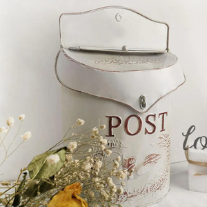 White Color Galvanized Letter <b>Box</b> Well Polished <b>Wall</b> <b>Mounted</b> Garden Mailbox Office Postal Service Storage <b>Box</b> Affordable Prices - Product Image 2