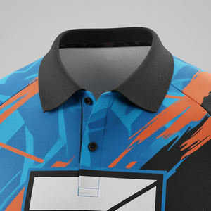 Gran oferta, camisetas polo de carreras de Motocross de manga corta impresas personalizadas con colores personalizados, ropa de equipo transpirable de secado rápido - Product Image 3