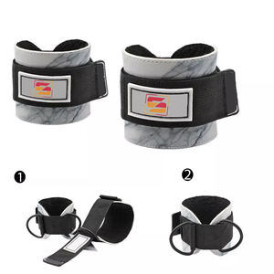 Correas de Tobillo Ajustables de Cuero Acolchado de Alta Calidad, Diseño Antideslizante y Duradero, Transpirable, Unisex para Adultos, Cierre de Doble Anillo - Product Image 2