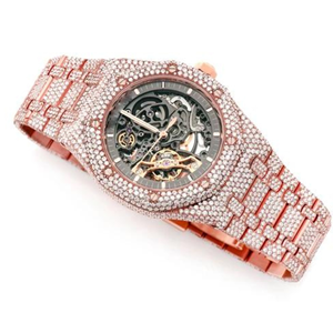 Montre de luxe en diamant de laboratoire avec logo personnalisé et cristal saphir pour homme - Cadeau d'Inde - Product Image 3