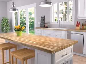 Panneaux en bois d'acacia articulés au doigt au design moderne pour la cuisine pour les dessus de table intérieurs - Product Image 6