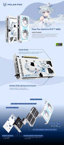 M a n l i o l a r Fox Ge Force R T X 5060 OC 8GB GDDR7 Tarjeta gráfica para juegos blanca Condición Mxm Salida DP Ventilador para PC de escritorio - Product Image 6