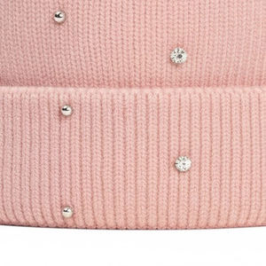 หมวกบีนนี่ไหมพรมลายแจ็คการ์ดคุณภาพสูงประดับเพชรเทียม รุ่นใหม่ปี 2026 สไตล์สั่งทำพิเศษ สำหรับผู้ใหญ่ ให้ความอบอุ่นในฤดูหนาว - Product Image 6