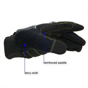 Guantes de Trabajo Industriales Antivibración de Seguridad para la Construcción con Cuero Vacuno, Muñequera Ajustable, Duraderos para Trabajos de Construcción - Product Image 2