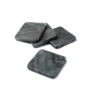 Posavasos de mármol Protección personalizada Línea de latón Posavasos de piedra blanca Posavasos de mármol para el hogar Cantidades a granel Precio barato - Product Image 4