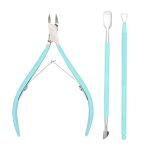 MORGANS INDUSTRIES – Kit de coupe-ongles professionnel en acier inoxydable avec manche bleu, ouverture large et lame tranchante, durable pour ongles et ongles d'orteil - Product Image 1