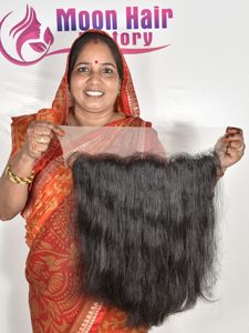 Vente en gros de cheveux humains indiens d'usine lisses, soyeux, doux et brillants, texture naturelle forte non traitée à vendre - Product Image 6