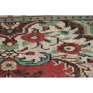 พรมตุรกีโบราณสีแดงคลาสสิกขนาด1.6x3.3ฟุตพรมปูพื้นขนาดใหญ่แบบโบฮีเมียนขนาด10มม. ทำจากยางพาราขนสัตว์เย็บปะติดปะต่อกันเป็นรูปสี่เหลี่ยมผืนผ้าสำหรับโถงทางเดินห้องนอน - Product Image 5