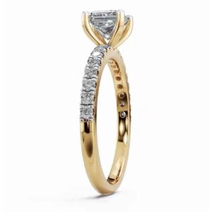 Bague de luxe en diamant de laboratoire Last Princess avec accents radiants 0,581 ct Or 9 carats 14 carats 18 carats Fournisseur OEM en gros - Product Image 2
