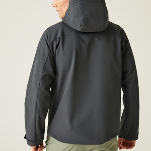 Veste Softshell à Capuche pour Homme Imperméable & Respirante Écologique Logo Avant Vêtement Casual d'Extérieur d'Hiver - Product Image 5